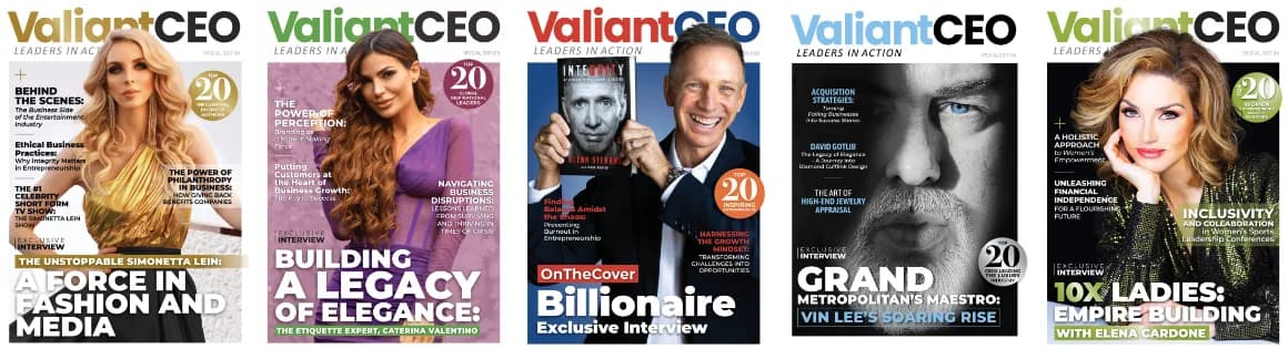 Valiant CEO magazine covers