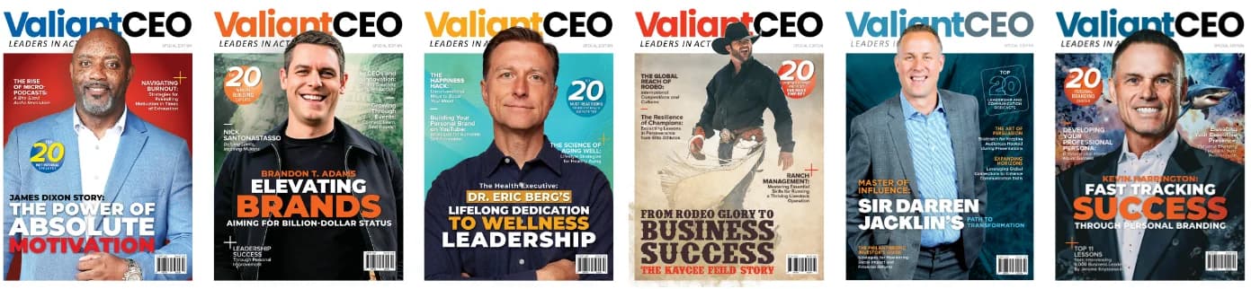 Valiant CEO magazine covers featuring Evolution X members